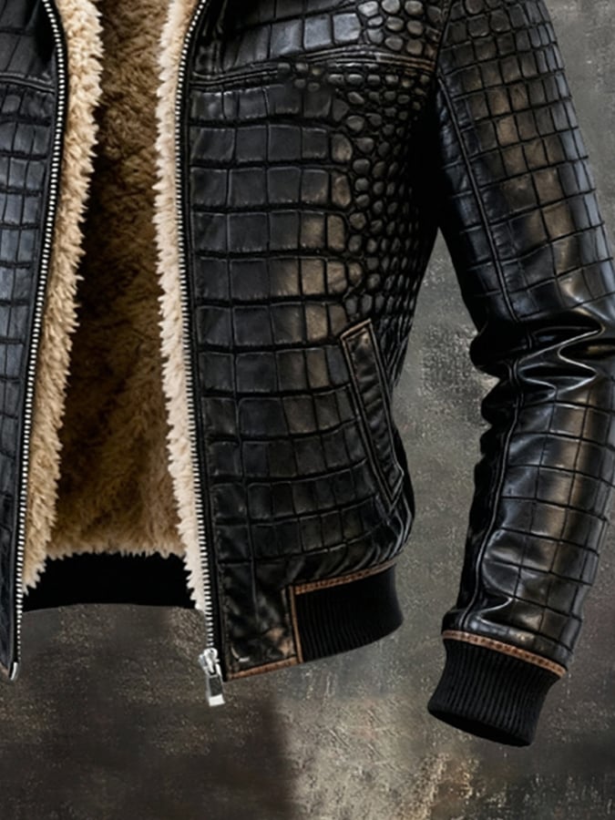 Elias – Veste en cuir vintage douce