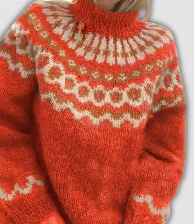 Violette | Pull élégant col roulé