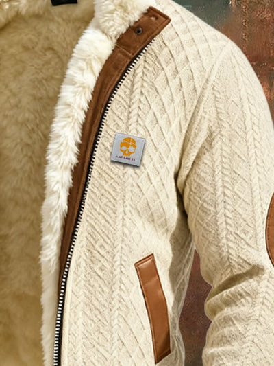 Alban – Veste rétro jacquard multi-poches