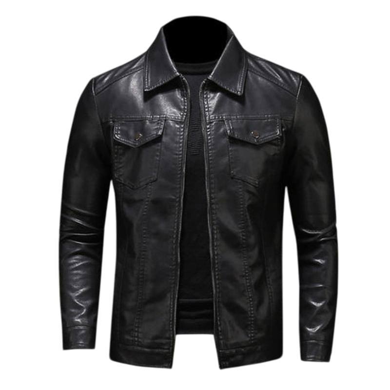 Colt - Blouson en cuir au style motard raffiné pour hommes