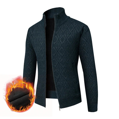 Louis - Cardigan en Velours Épais Zippé