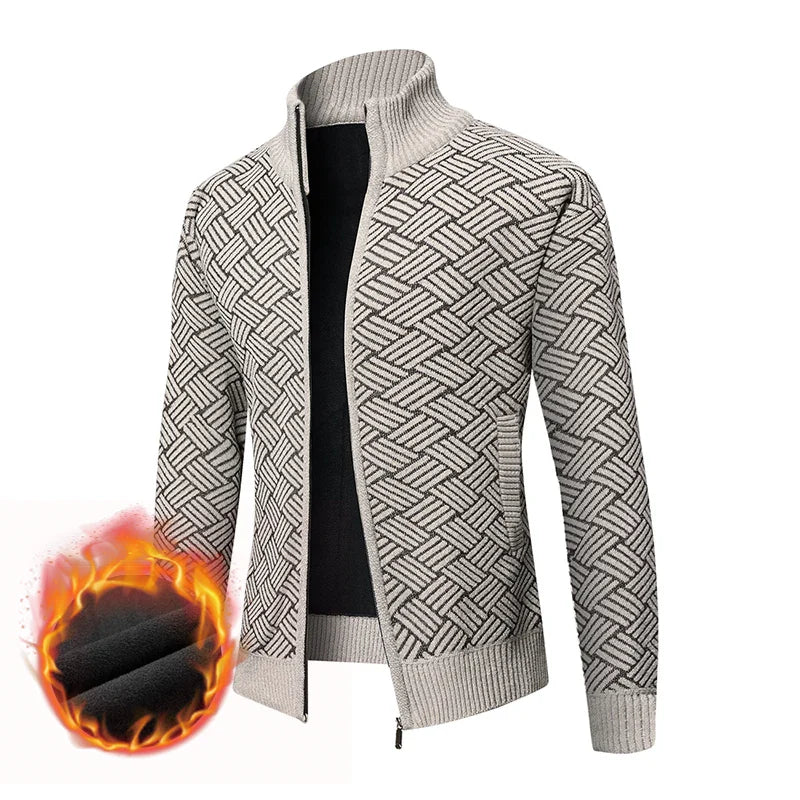 Louis - Cardigan en Velours Épais Zippé