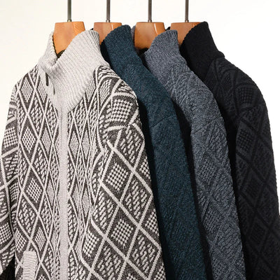 Louis - Cardigan en Velours Épais Zippé