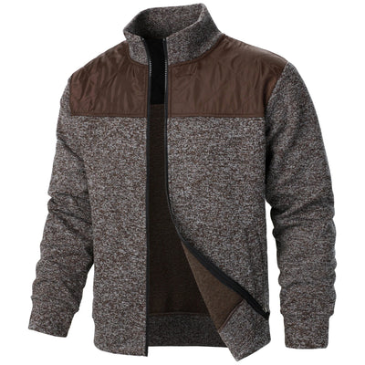 Henri – Manteau Tricoté à Rayures Élégant