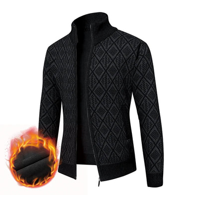 Louis - Cardigan en Velours Épais Zippé