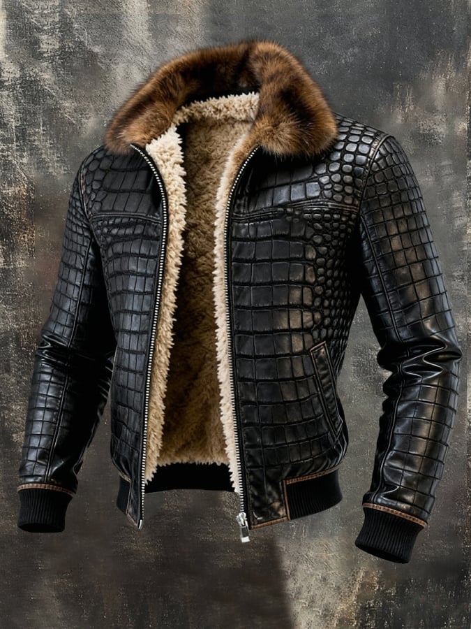 Elias – Veste en cuir vintage douce