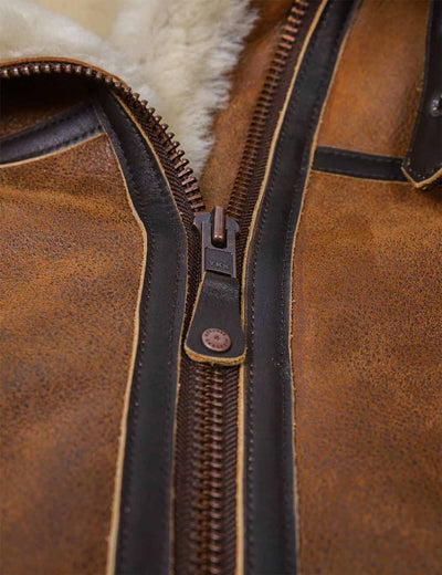 Aron - Veste Bomber avec Capuche en Fourrure