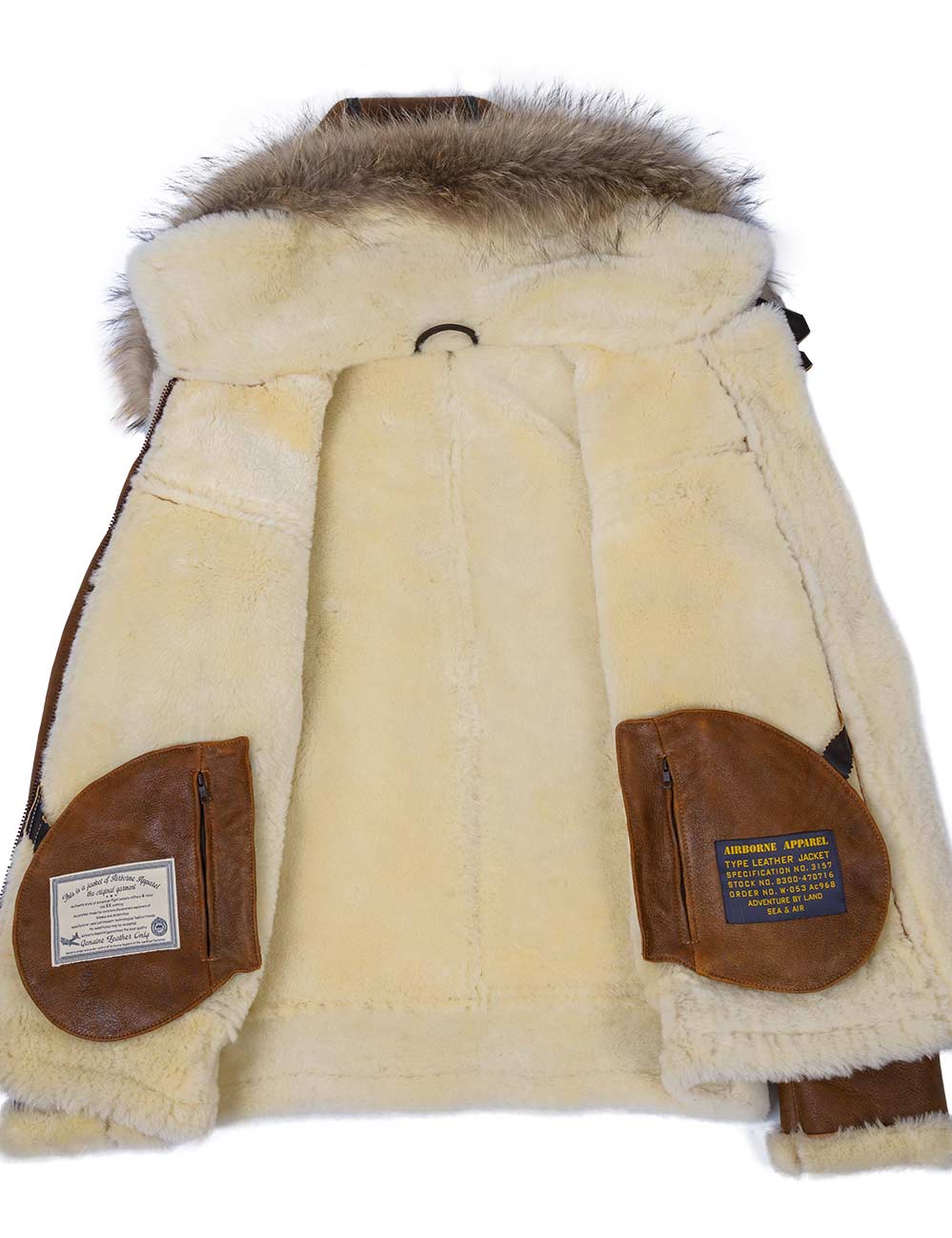 Aron - Veste Bomber avec Capuche en Fourrure