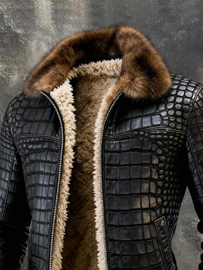 Elias – Veste en cuir vintage douce