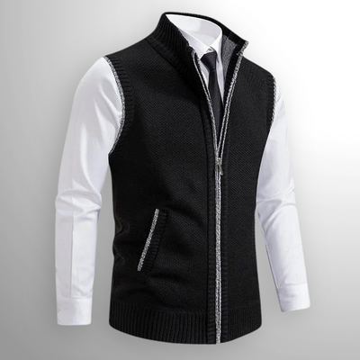 Harrison gilet - Gilet Zippé Laine Premium