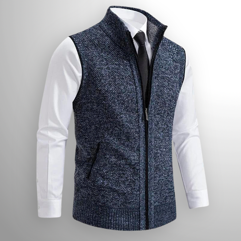 Harrison gilet - Gilet Zippé Laine Premium