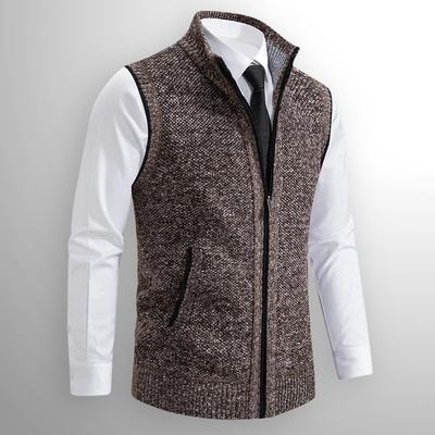 Harrison gilet - Gilet Zippé Laine Premium