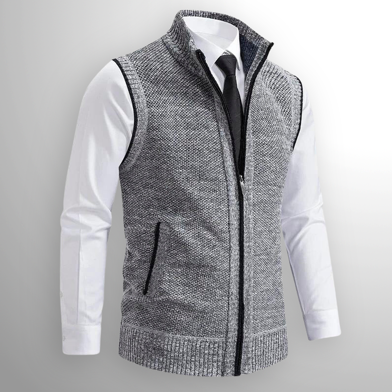 Harrison gilet - Gilet Zippé Laine Premium
