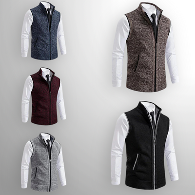 Harrison gilet - Gilet Zippé Laine Premium