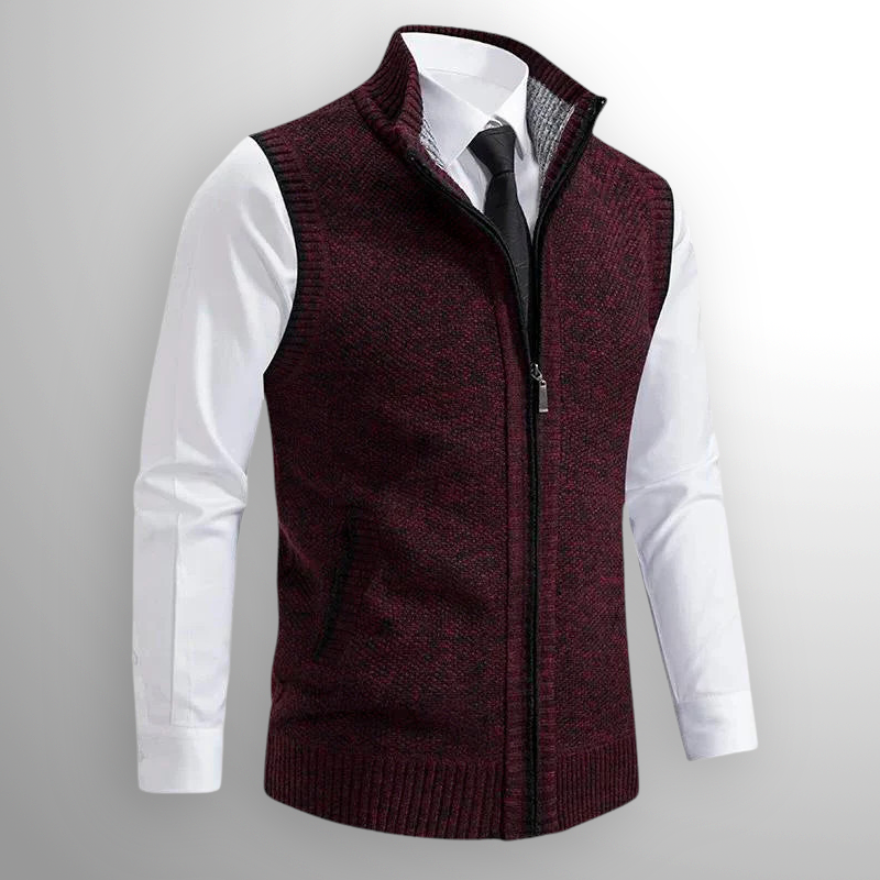 Harrison gilet - Gilet Zippé Laine Premium